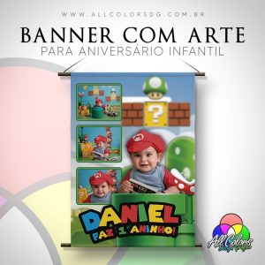 Banner para aniversário  | Mario world