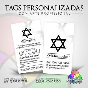 Tag Personalizada | Couché 250g Brilho