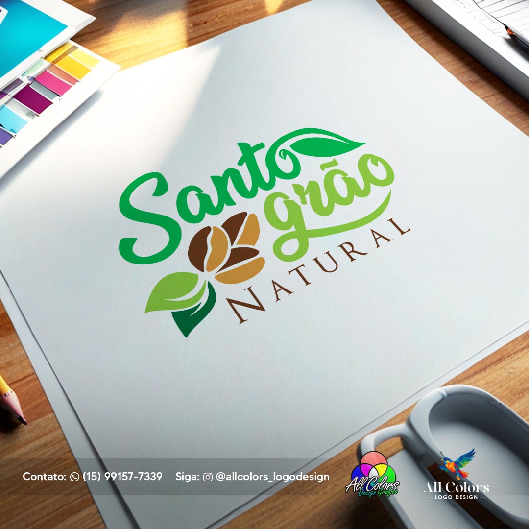 Logotipo Santo grão Natural   Produtos orgânicos min