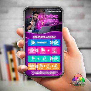 Cartão Digital Interativo para Representante de Provedor de Internet