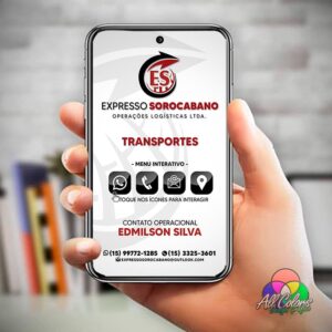 Cartão Digital Interativo para Serviços de Logística e Transporte - Empresa ES Express