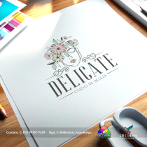 Logotipos prontos - mockup delicate studio de beleza