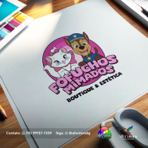 logotipo banho e tosa