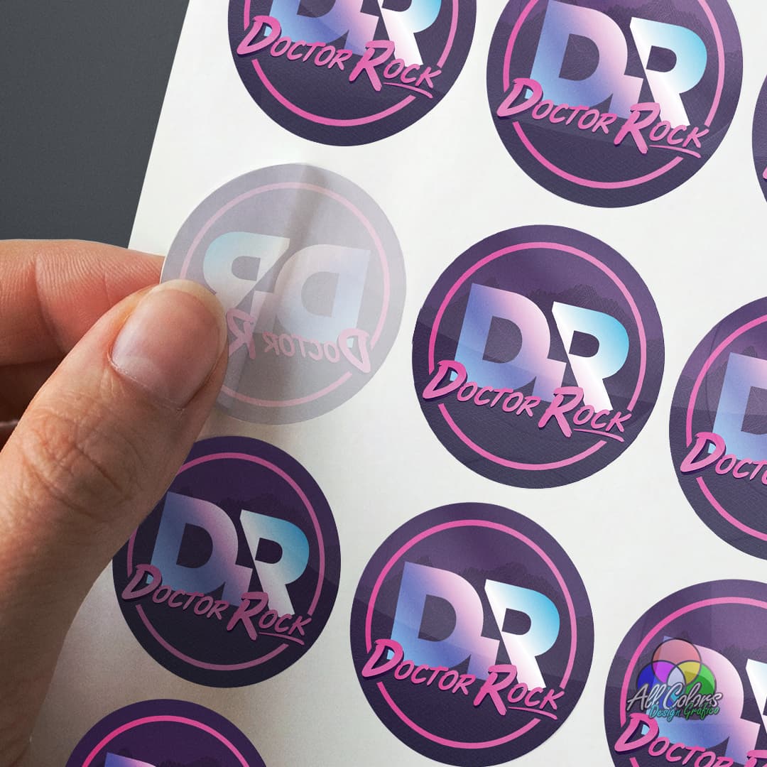 adesivo circular personalizado com logotipo