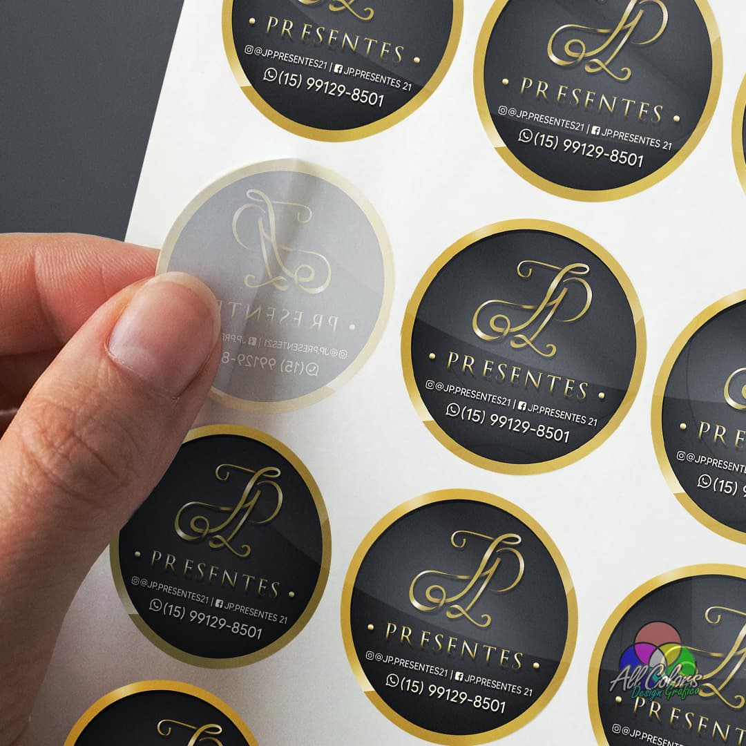 etiqueta adesiva circular personalizada