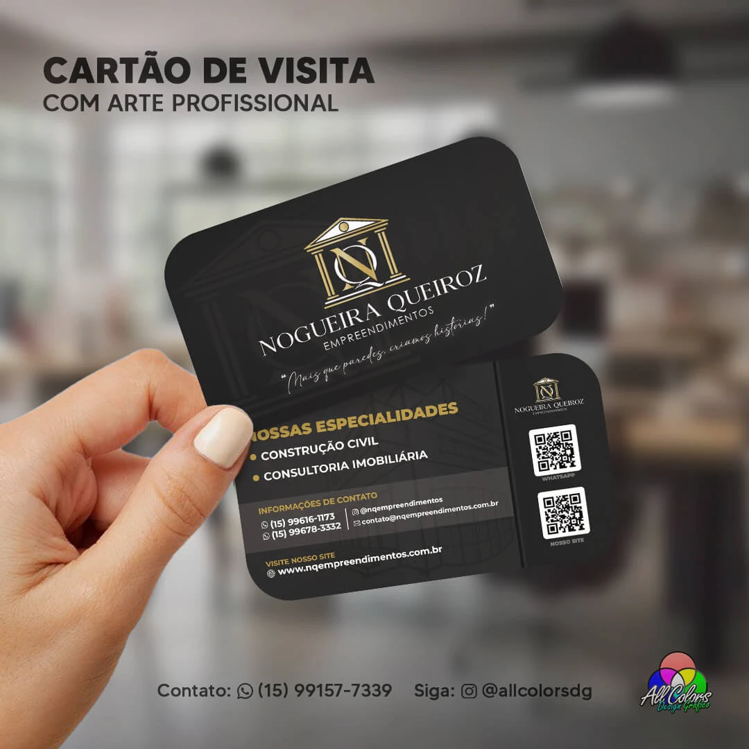 Arte cartão de visita NQ empreendimentos