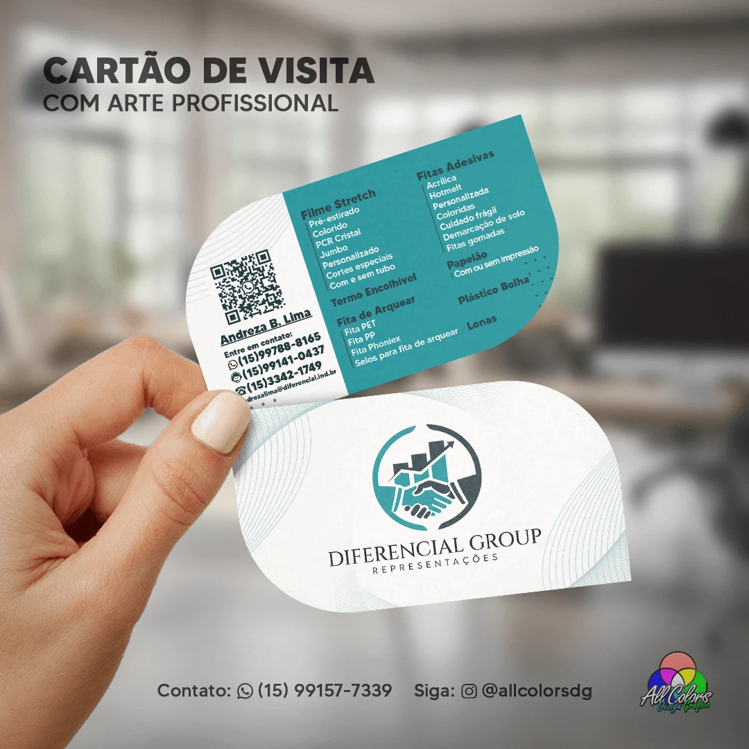 cartão de visita modelo premium com corte folha