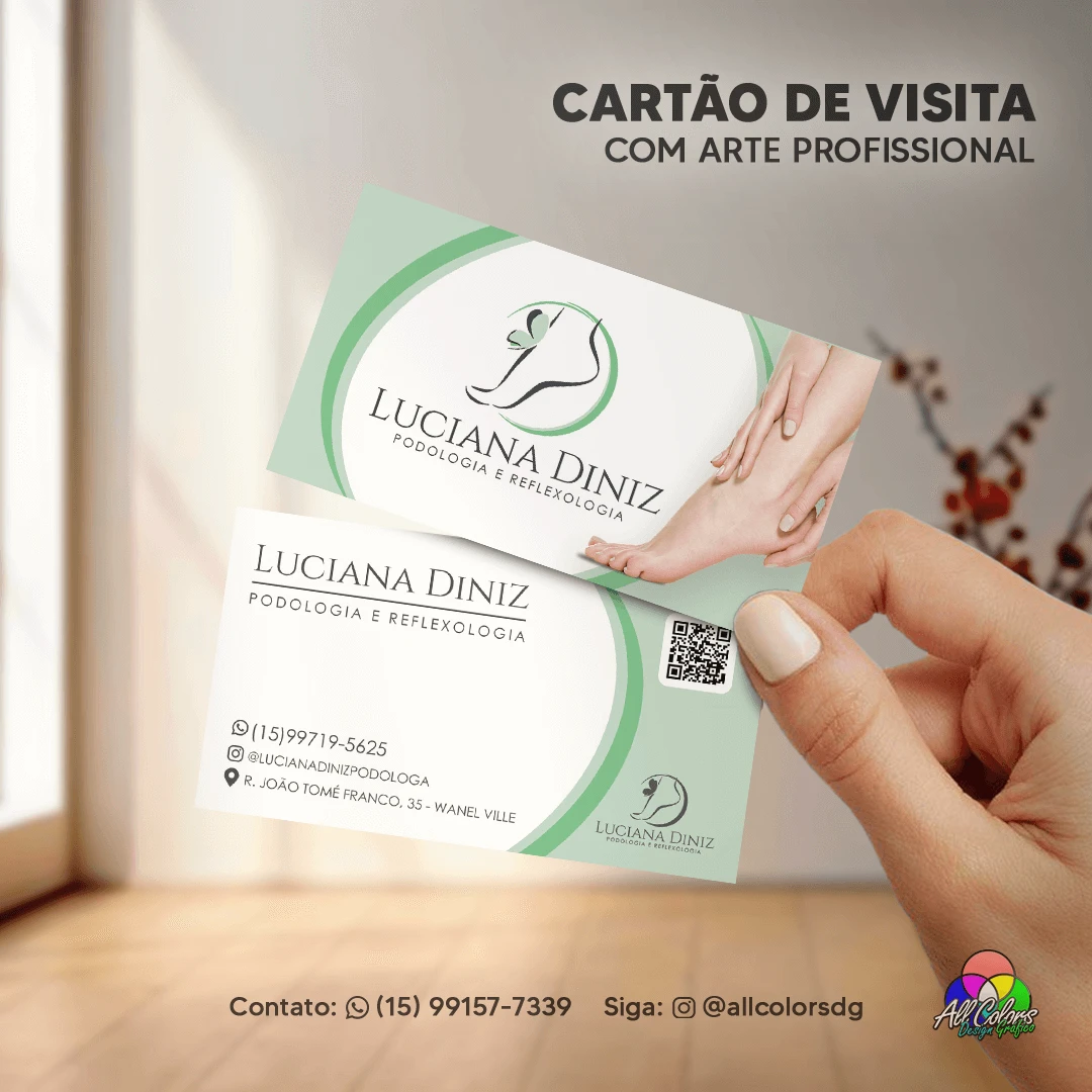 foto cartão de visita podologa