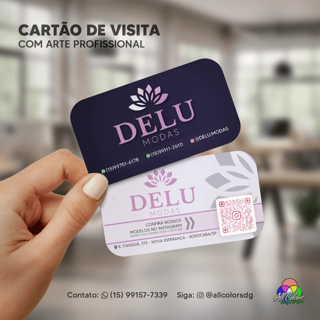 foto cartão delu modas