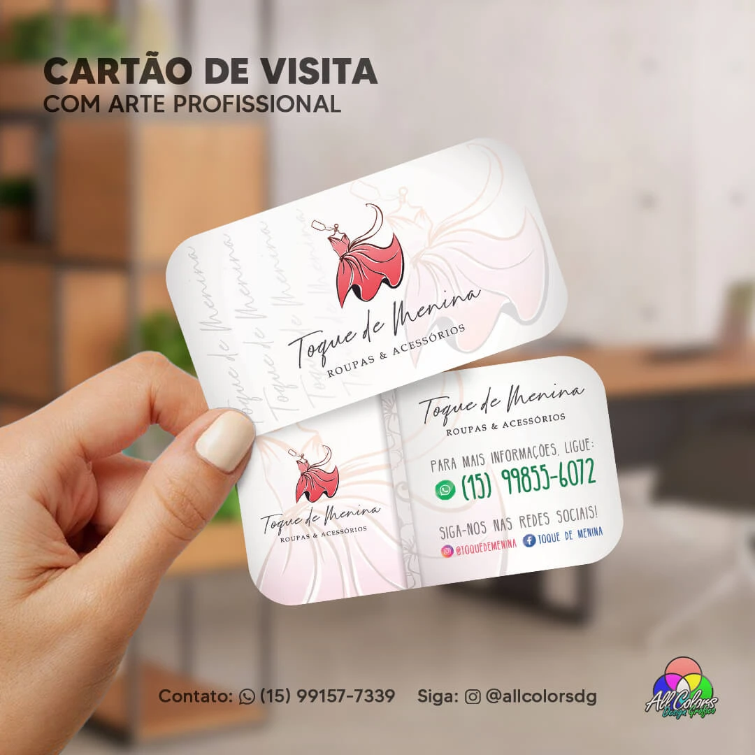 foto cartão toque de menina roupas e acessórios