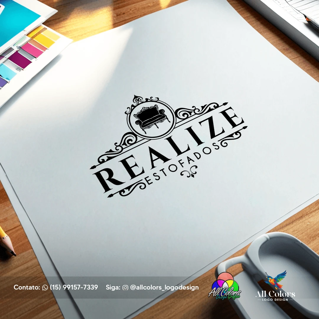 Logotipo   empresa REALIZE   móveis e estofados