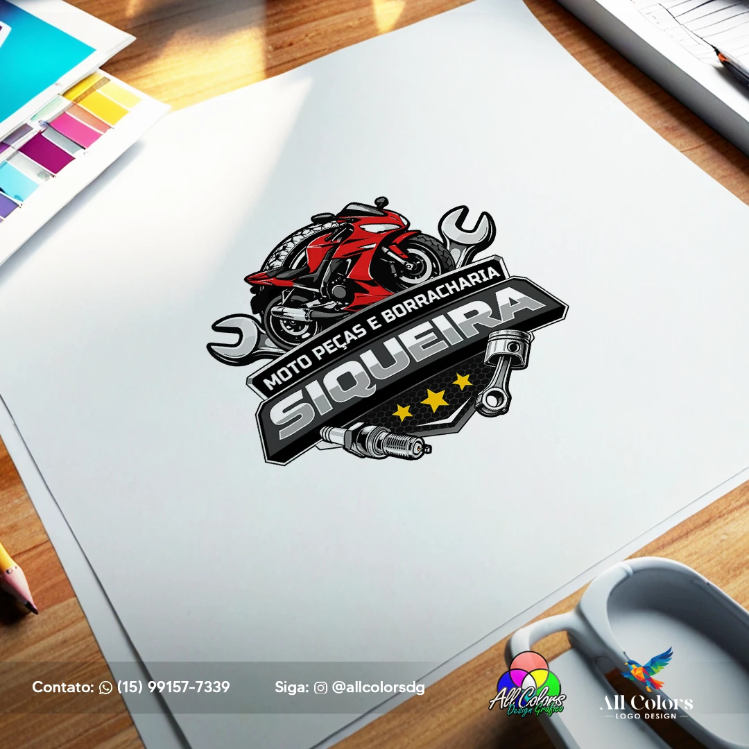 logotipo siqueira moto peças