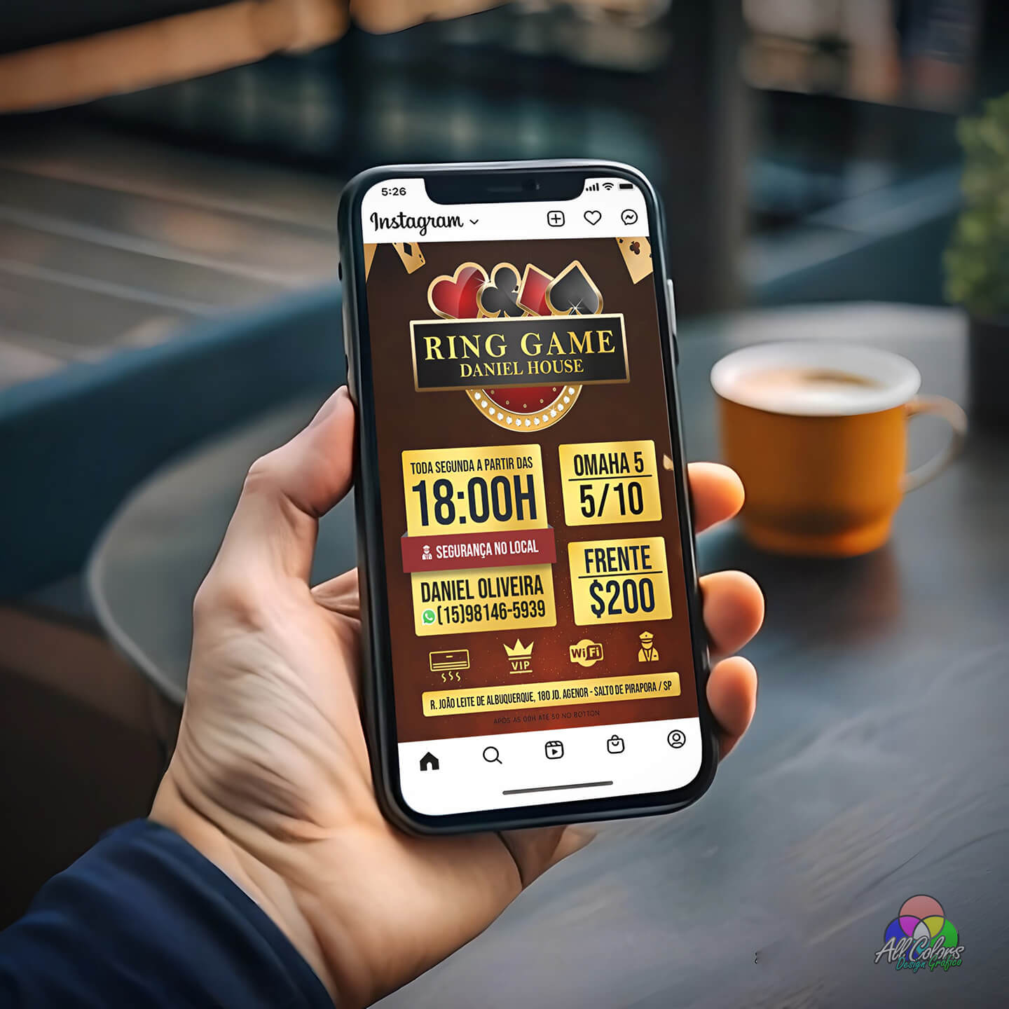 arte para redes sociais poker